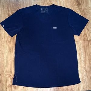 Men/Women FIGS Technical Collection NAVY BLUE Scrub Top 3 Pockets